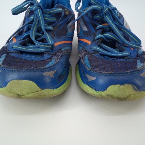 Skechers Go Run 4 Big Kid Blue Green Active Sneakers 3.5 Laces - Picture 7 of 13